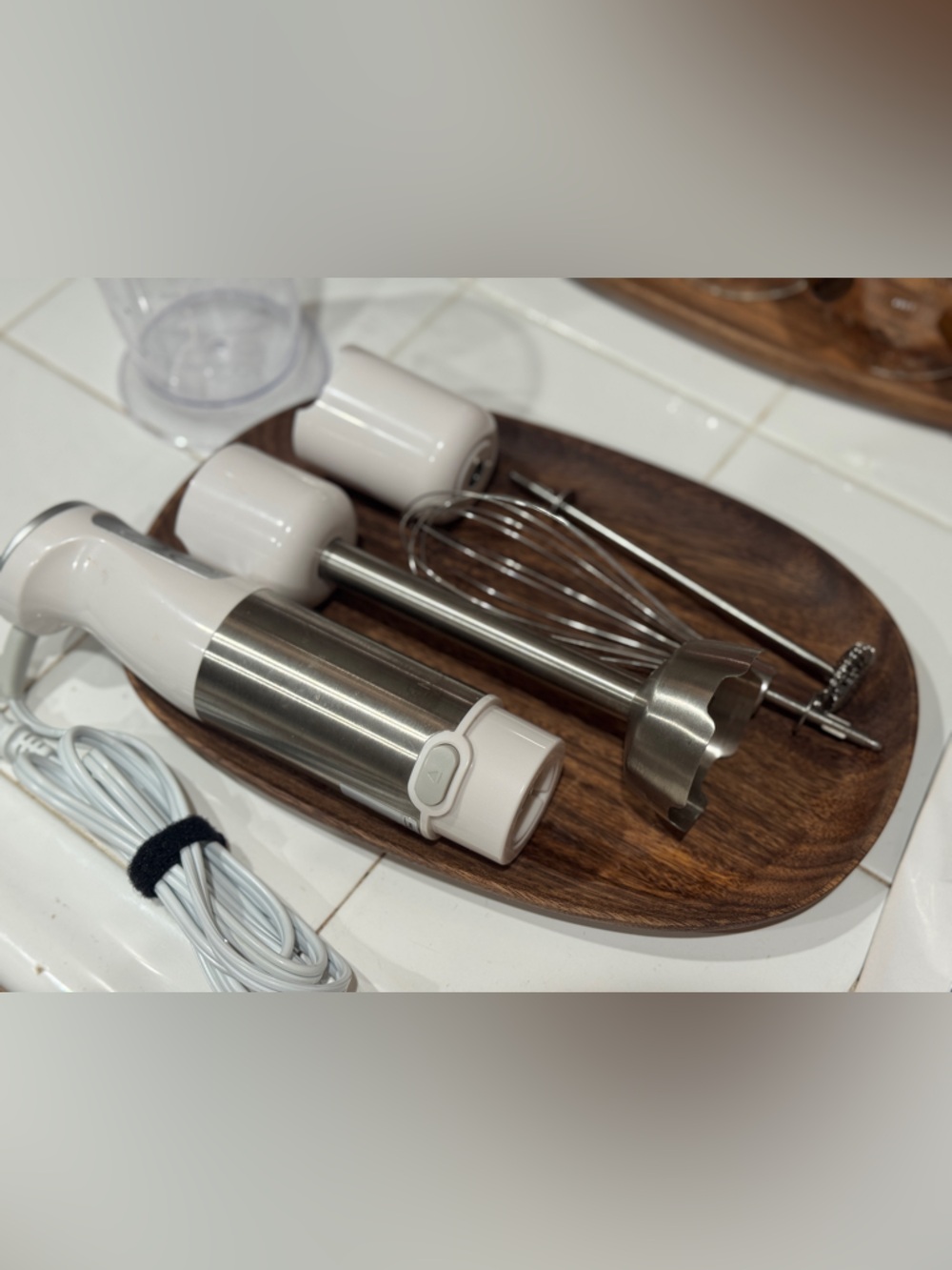 (Used) Amazon White and Stainless Steel 4-in-1 Immersion Blender Set